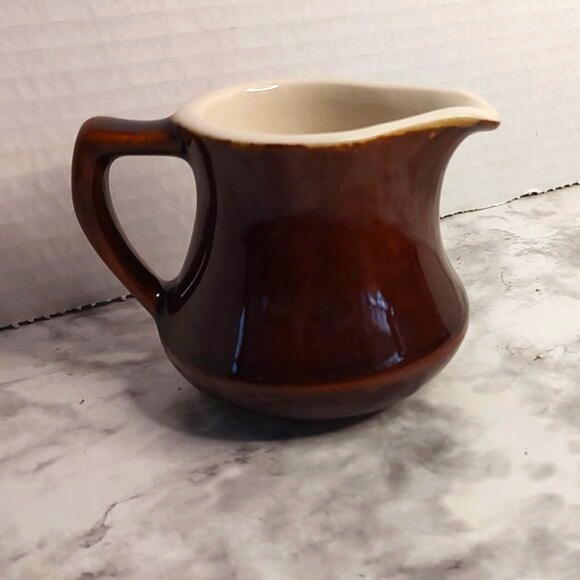 Vtg Burden Brown Small Ceramic Individual Creamer Restaurant ware - Picture 6 of 10